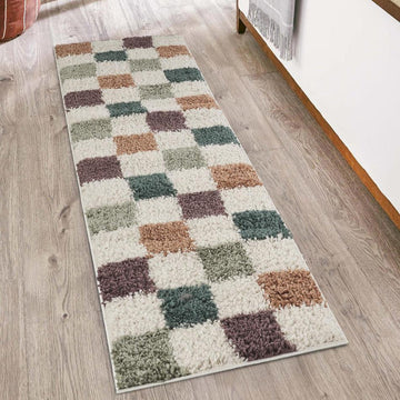 Chester Check CHS01 Multi Runner-Desire Rugs-Rug Love - The Most Loved Rug Store